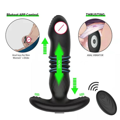 Telescopic Vibrating Butt Plug – Wireless Remote Anal Vibrator & Prostate Massager