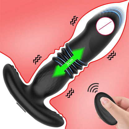 Telescopic Vibrating Butt Plug – Wireless Remote Anal Vibrator & Prostate Massager