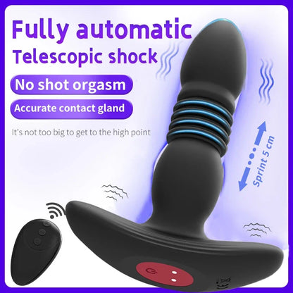 Telescopic Vibrating Butt Plug – Wireless Remote Anal Vibrator & Prostate Massager